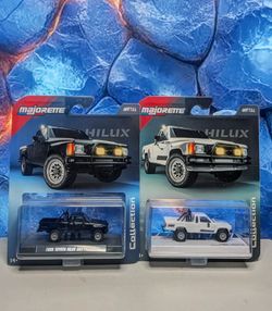 Majorette Collection 1985 Toyota Hilux SR5 Pickup Black & White Versions both $38