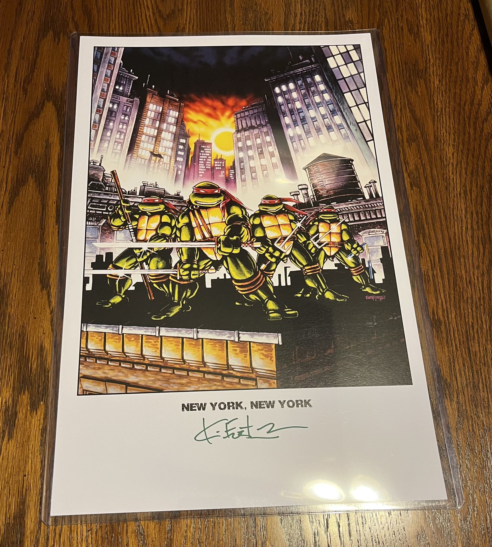 Teenage Mutant Ninja Turtles TMNT Kevin Eastman Signed 11x17 Litho 1 Of 5