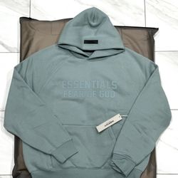Fear of God Essentials Hoodie Sycamore Blue Size Medium, Large & XL 
