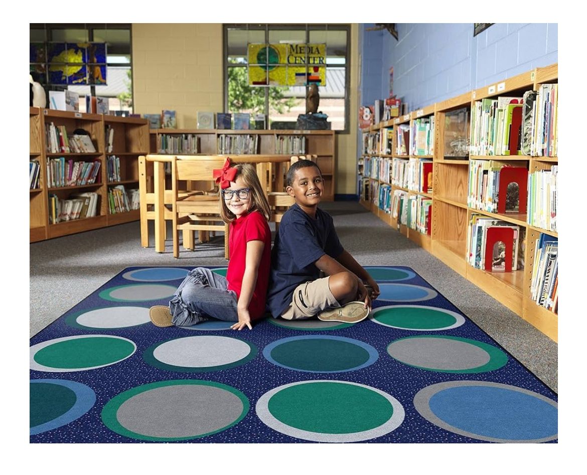 Educational Rug For Classroom Blue 