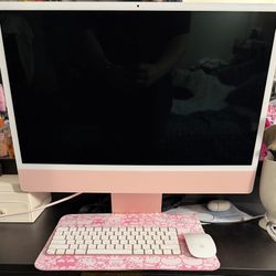 Apple iMac 24" with Retina 4.5K display All-In-One - Apple M1 - 8GB Memory - 256GB SSD - w/Touch ID - Pink