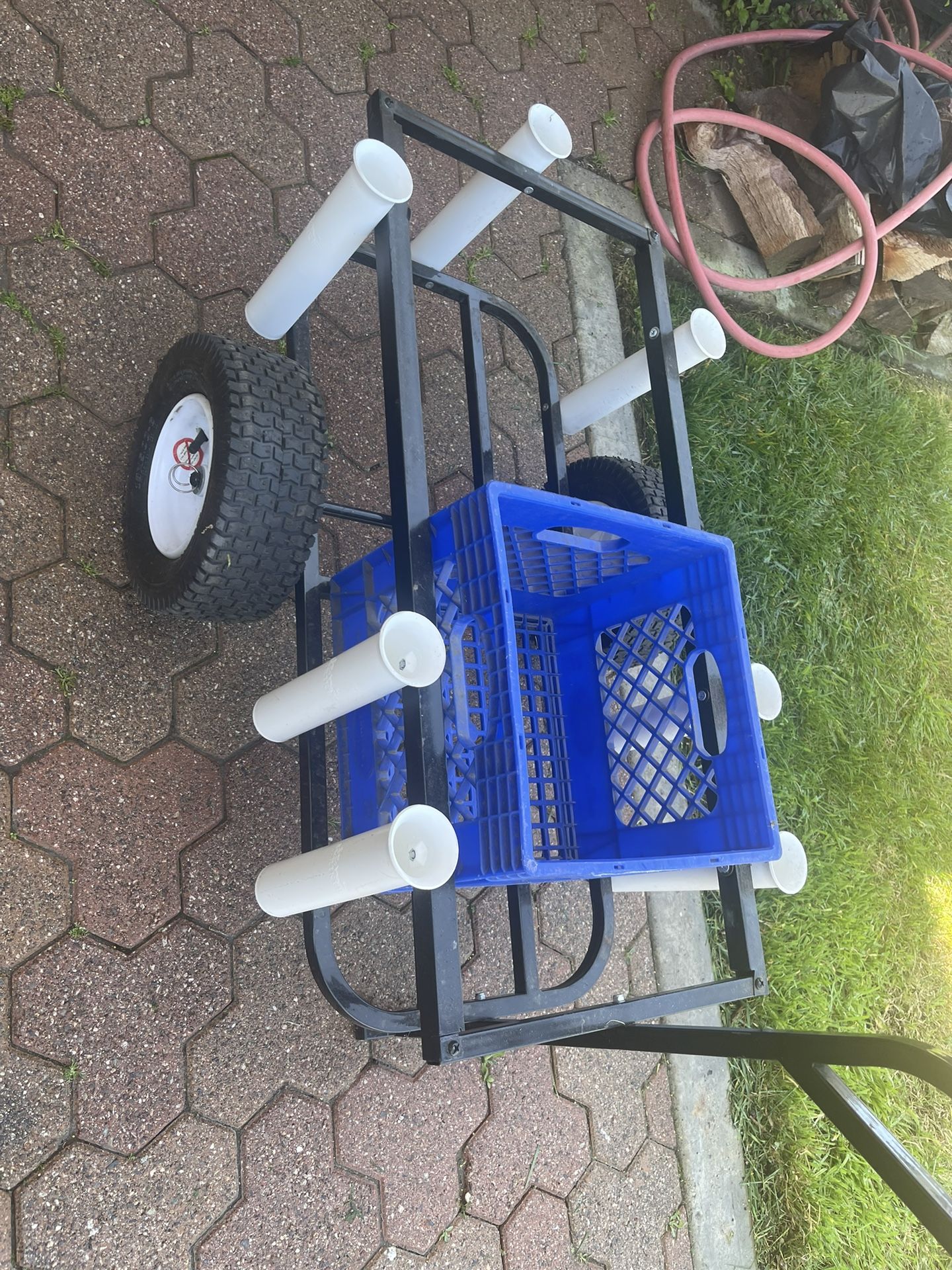 Pier Fishing Cart 7 Rod Holders 