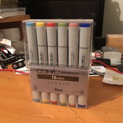 Copic Sketch Markers 12 Colors Brand New