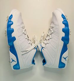 Nike Air Jordan 9 Retro Low G Golf UNC University Blue White FJ5934-101 Size 10.5