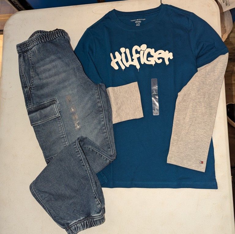 New Boy's Tommy Hilfiger Large 12-14 Outfit