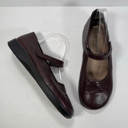Arcopedico Burgundy Maroon Leather Scala Mary Jane Shoes Women's 8.5