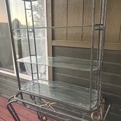 Metal With Glass Shelf 