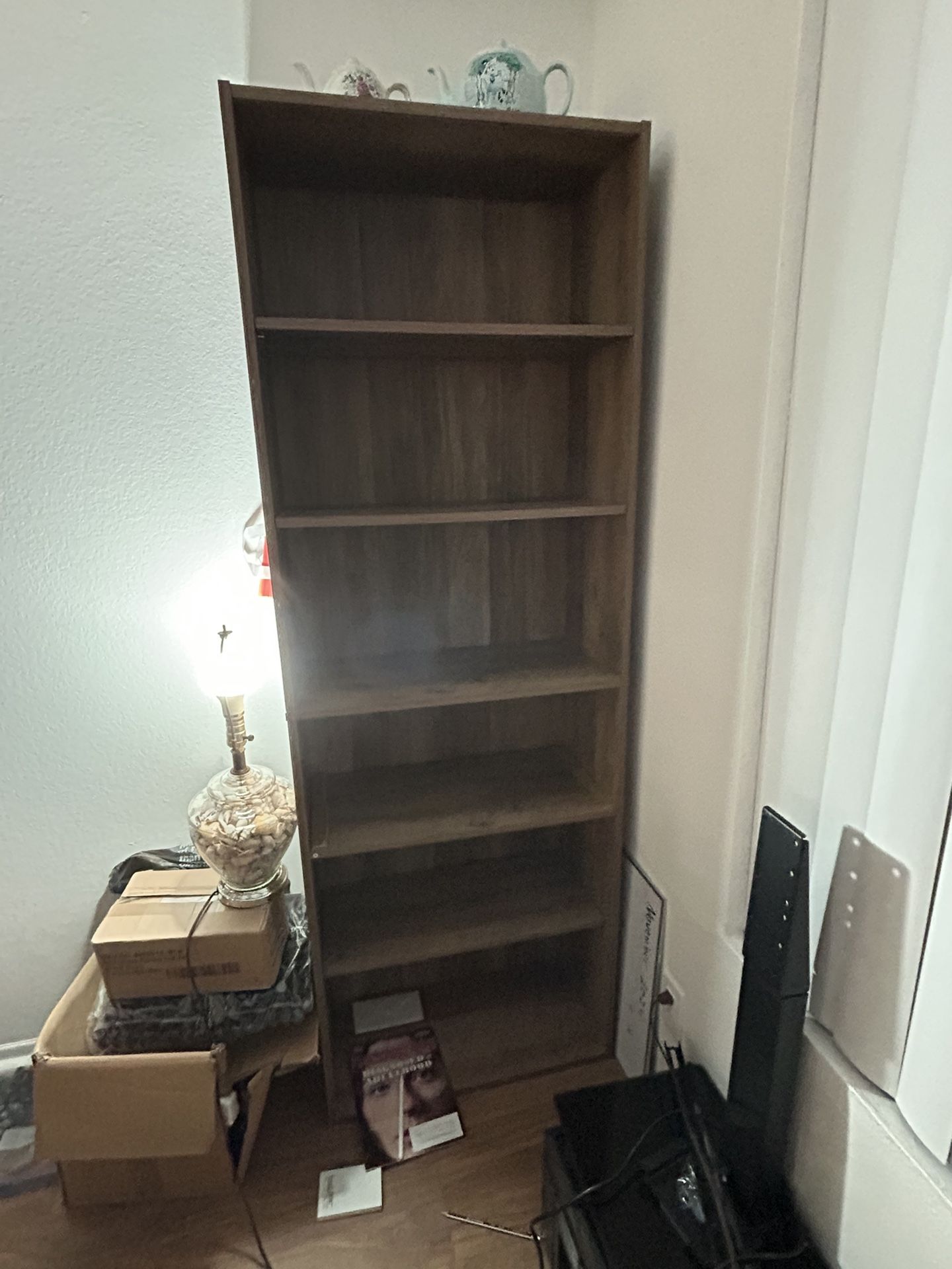 Brown 6 Shelf Bookshelf MUST PICKUP ASAP