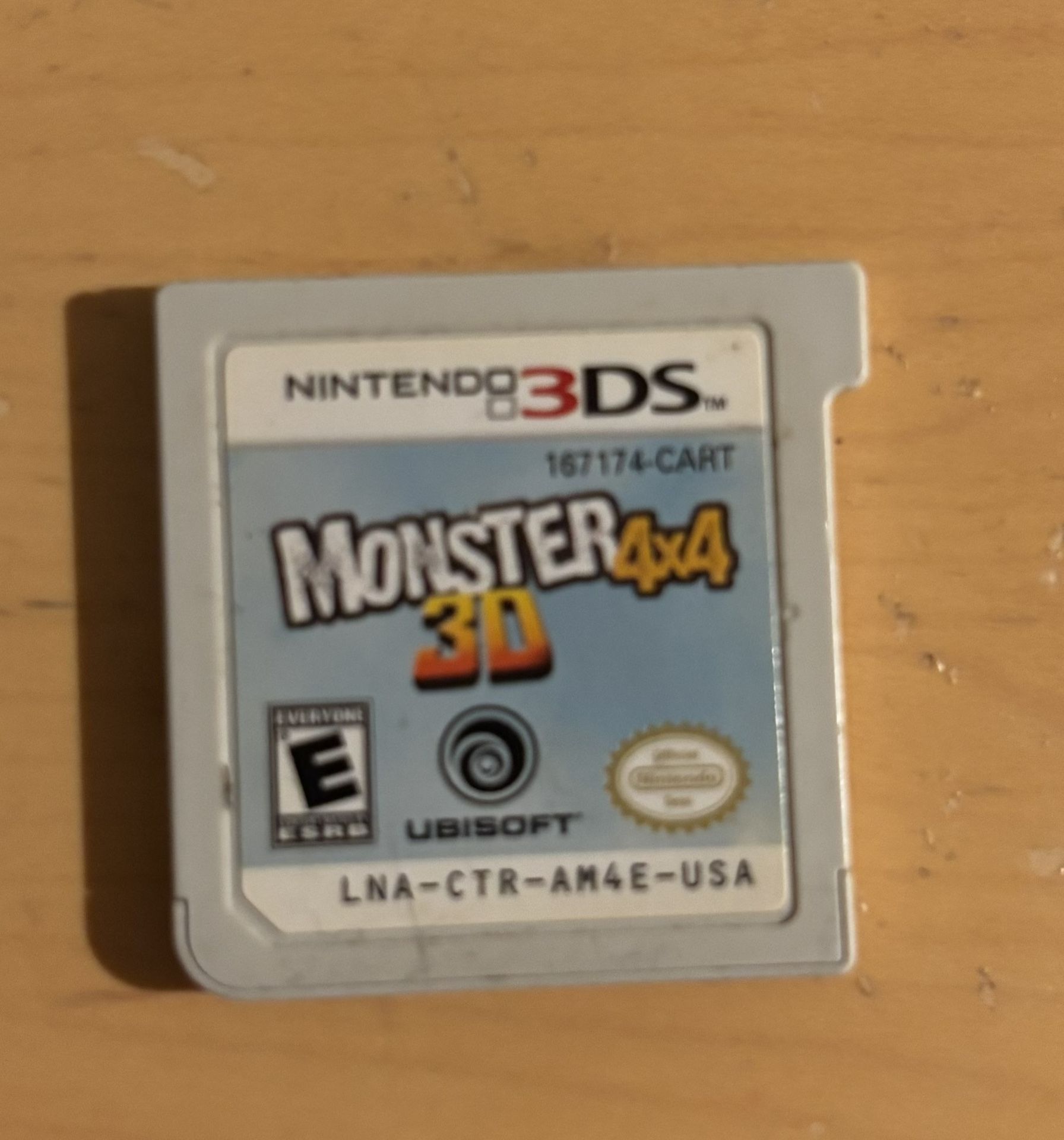 Monster 4x4 3D Nintendo 3DS Game Card