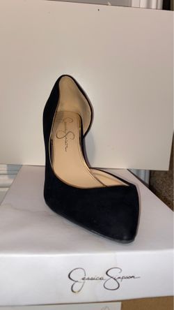 Black suede heels Jessica Simpson