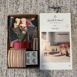 Christmas Wooden Train Set