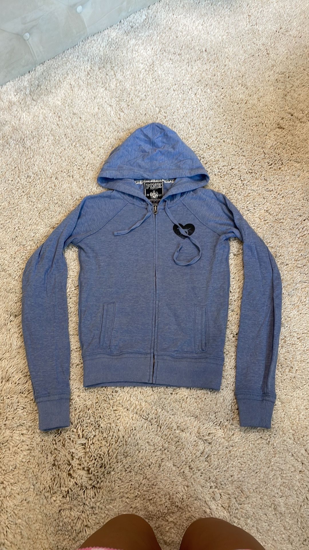 Pink victors secret hoodie sweater sweatshirt blue pink green black yellow white xs women’s like new white once no piling