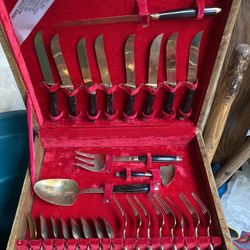 Vintage Dessert Flatware Brass.