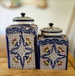 Hand painted canister set