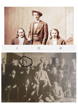 Original old West photo with several famous pepple