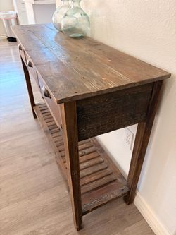 Stressed wood End Table