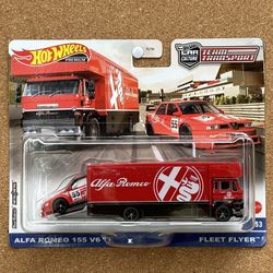 Hot Wheels Premium Car Culture Team Transport Alfa Romeo 155 V6 TI Fleet Flyer