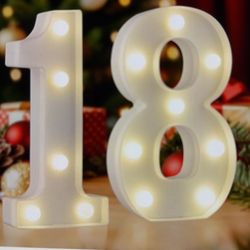 Led 18 light Up Number