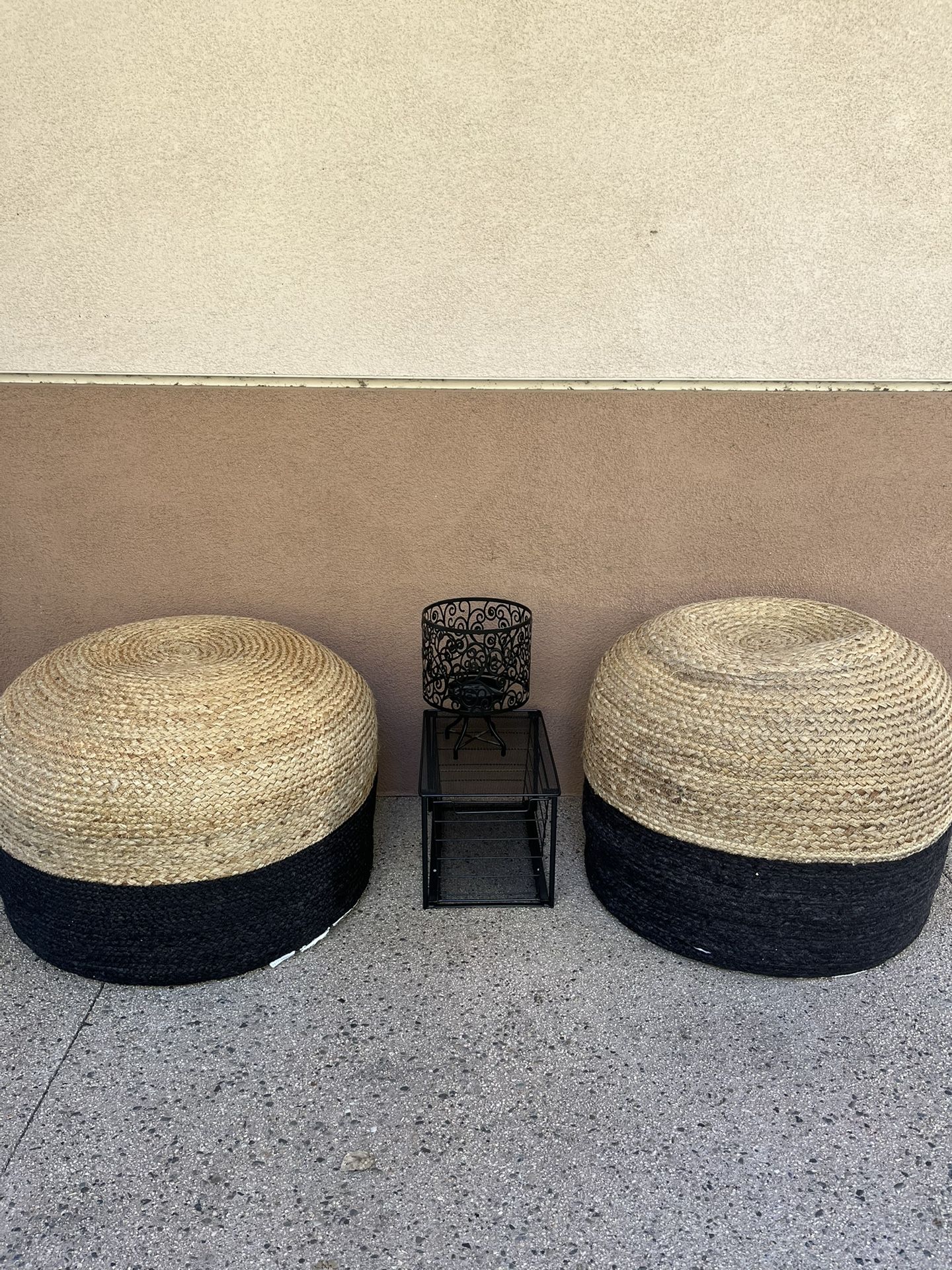 2 Boho Style Bean Bag Chairs