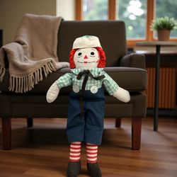 Raggedy Ann Classic Vintage Plush Doll 19 Inches Tall Toy Collection 