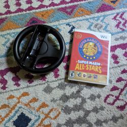 Super Mario All Stars Wii Video Game And Wii Wheel