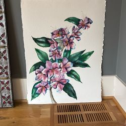 Frameless Flower Watercolor 