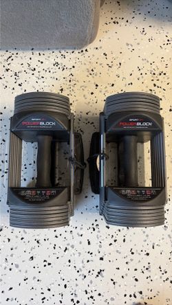 NEW! Power Block Sport 24 Adjustable Dumbbells 3-24 Pounds Each