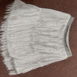 New Small White Fringe Flapper Short Skirt Boho