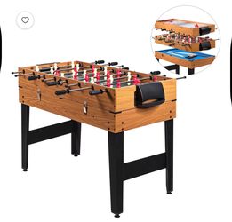 Costway 48'' 3-In-1 Multi Combo Game Table Foosball Soccer Billiards Pool Hockey For Kids