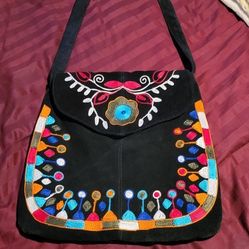 Genuine Leather Embroidered Bag 
