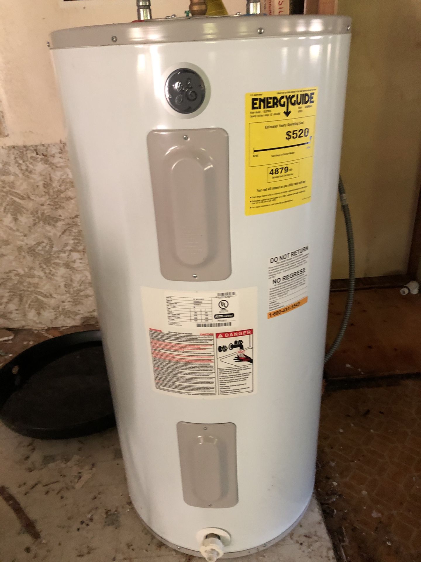 50 gallon electric hot water tank