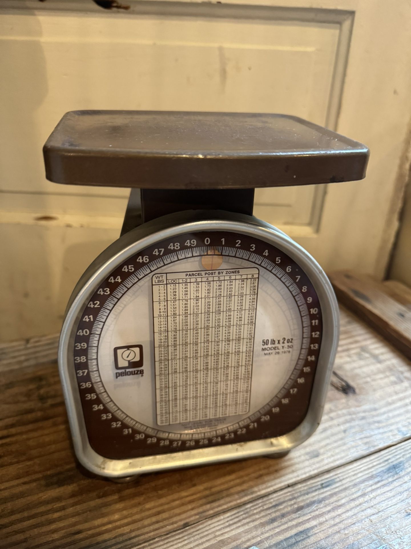 Vintage Pelouze Y-50 50 LB 1978 Kitchen Postal Scale