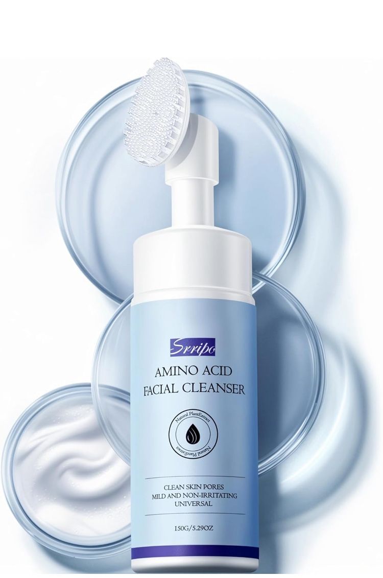 Ultra Gentle Foaming Face Wash, Deep Cleansing with Brush, Moisturizing & Non-Irritating for Sensitive Skin