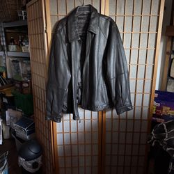 Claiborne Men's Black Leather Jacket