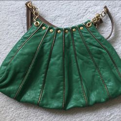 Bliss Lau Nyc Designer Green Accordion Bag