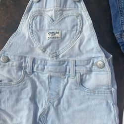 2T Osh Kosh Girls Jean Overall Dress 