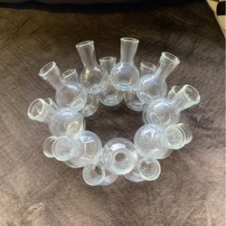 Vintage two tier bud vase wreath, table centerpiece Vase 18 Vases