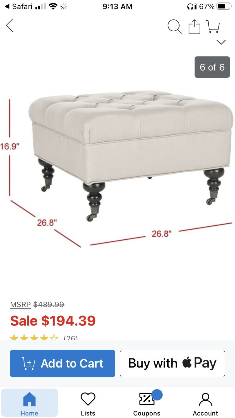 Safavieh Angeline Ottoman