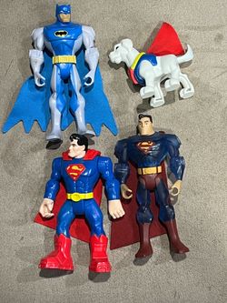 DC Comics Batman & Superman & Krypton 6”  Figures lot of 4