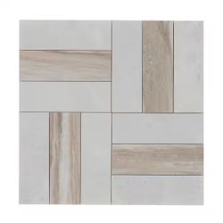 Winslow Weave Honed Marble Mosaic Tile 12x12 Inch