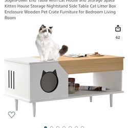 SogesPower End Table with Cat House - Brand New Unopened 