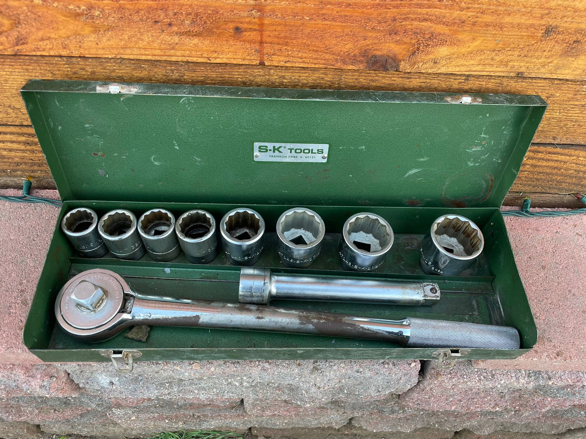 S-K Tools Franklin Park IL socket & ratchet 1/2" drive metal box mechanics tools