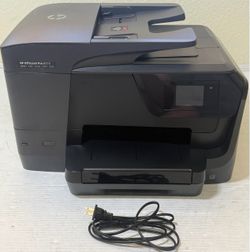 HP OfficeJet Pro 8715 Inkjet Printer. Cleaned/tested. With Power Cord