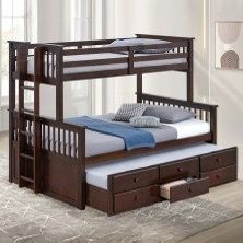 We full twin size triple Bunkbed with orthopedic mattress included