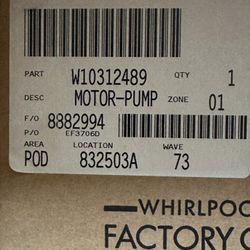 Whirlpool W10312489 Dishwasher Pump Motor – OEM – Brand New