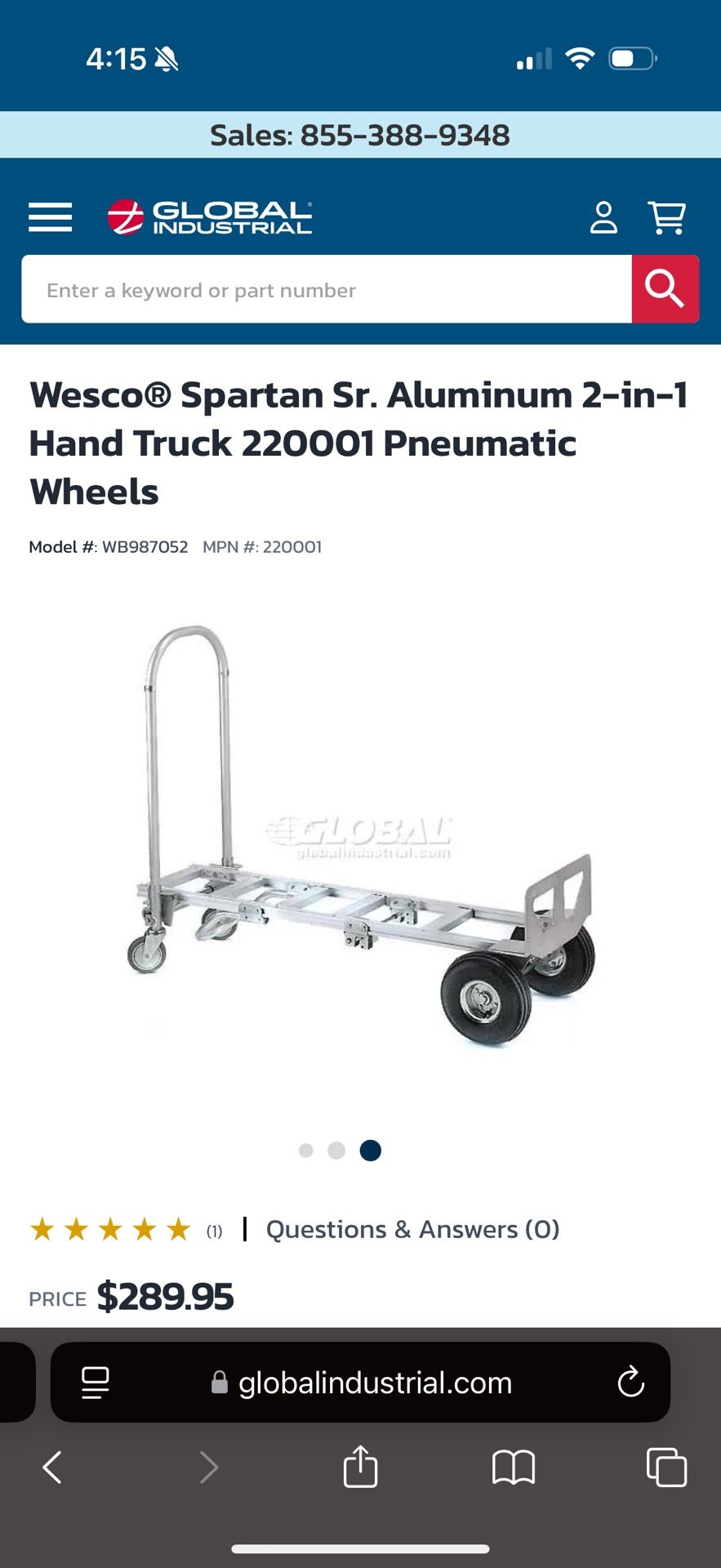 Spartan By Wesco Heavy Duty Dolly