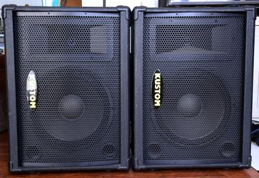 Pair Kustom KPC12M 12" Monitor Speaker / 200 Watts, Good Condition