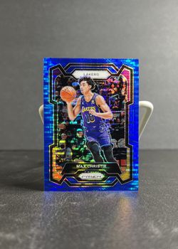 2023-24 Panini Prizm Blue Seismic Prizm /99 Max Christie #123