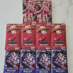 One Piece Sleeved Booster Packs - OP-13 OP-14 EB-03 EB-04
