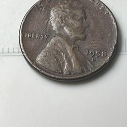 1958 D Penny Error 